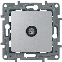 Розетка TV Звезда без рамки Legrand Etika 1-м. алюминий картинка